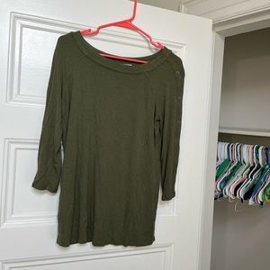 Green long sleeved shirt